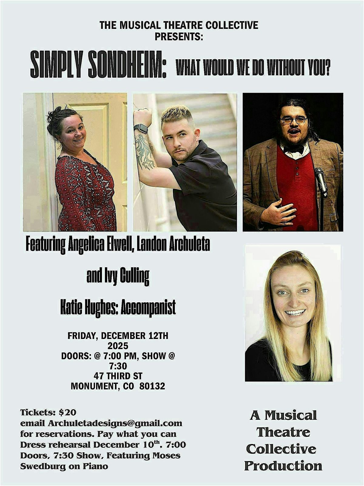 Simply Sondheim: What Would We Do Without You? A Stephen Sondheim Revue, 12 December | Event in Monument | AllEvents