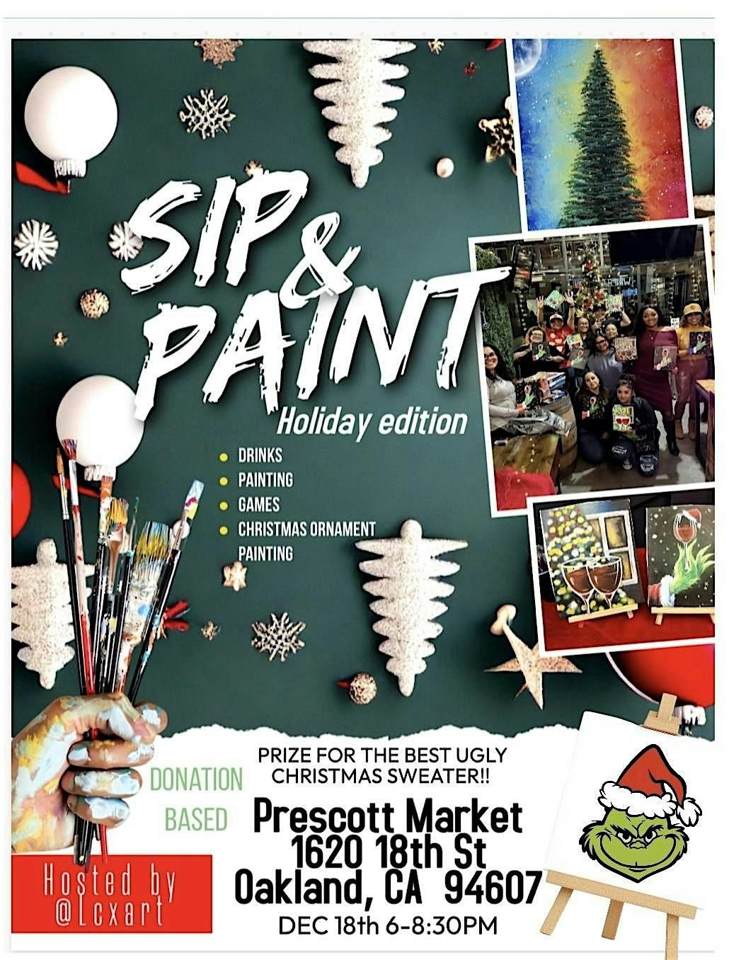 Holiday Sip & Paint, 18 December | Event in Oakland | AllEvents