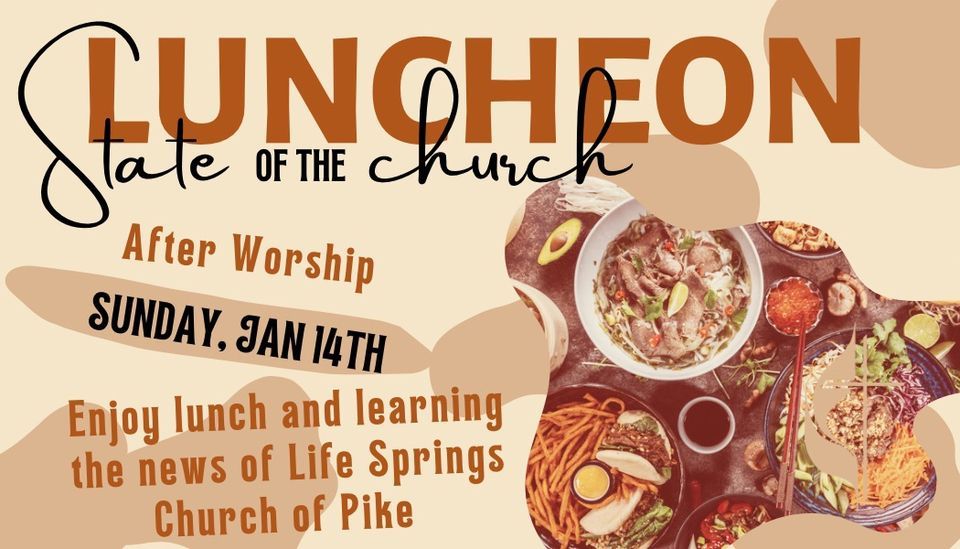 State Of The Church Meeting, Life Springs Church, Zebulon, January 14