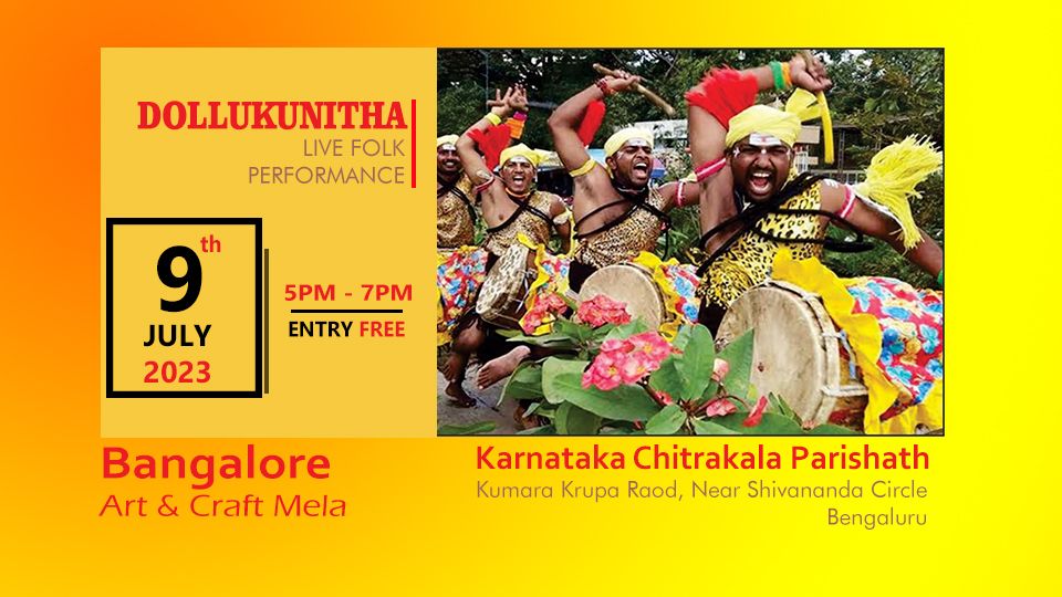 Dollu Kunitha Live Folk Performance, Karnataka Chitrakala Parishath