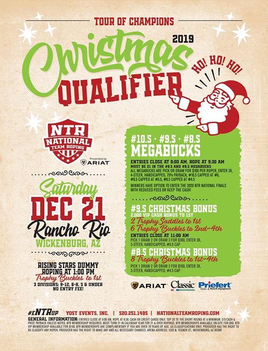 NTR Christmas Qualifier, Rancho Rio, Wickenburg, 21 December to 22 December
