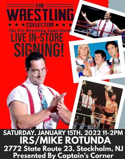 MIKE ROTUNDA aka IRS at THE WRESTLING COLLECTOR!, 2772 RT23, Stockholm