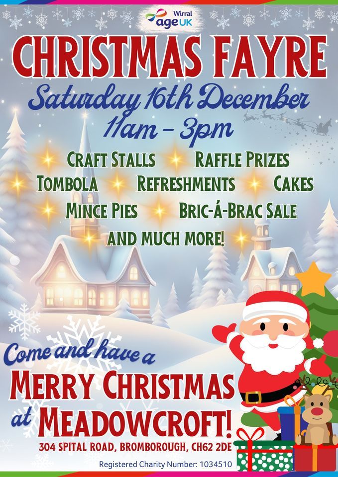 Age UK Wirral Meadowcroft Christmas Fayre, 304 Spital Road, Wirral