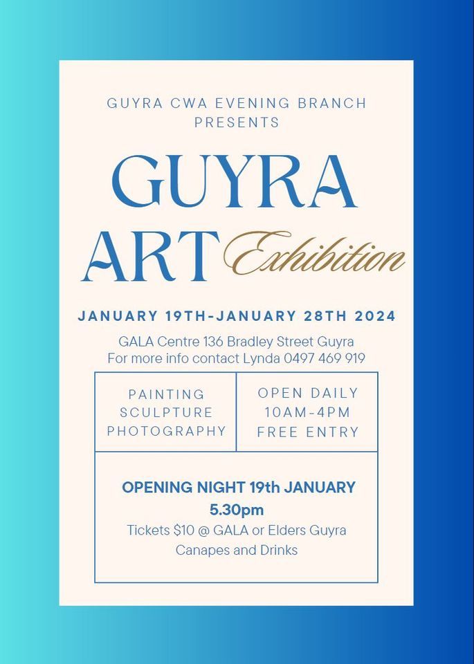 Guyra Art Exhibition -Opening Night, Guyra Adult Learning Association