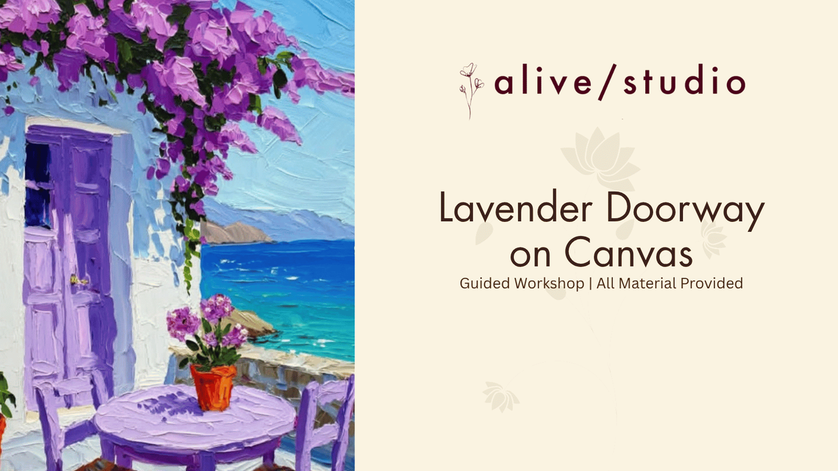 Lavender Doorway on Canvas