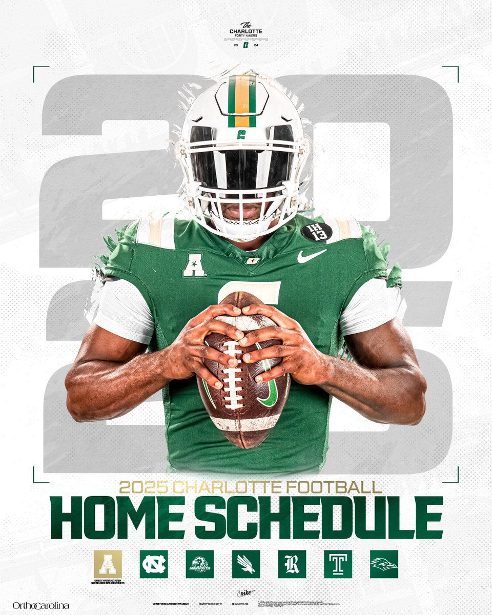 2025 Charlotte 49ers Football Season Tickets (Includes Tickets To All Regular Season Home Games), 4 September