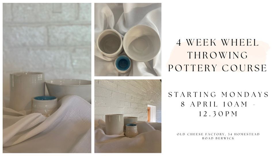 4 Week Wheel Throwing Pottery Course, 34 Homestead Road, Berwick, VIC ...
