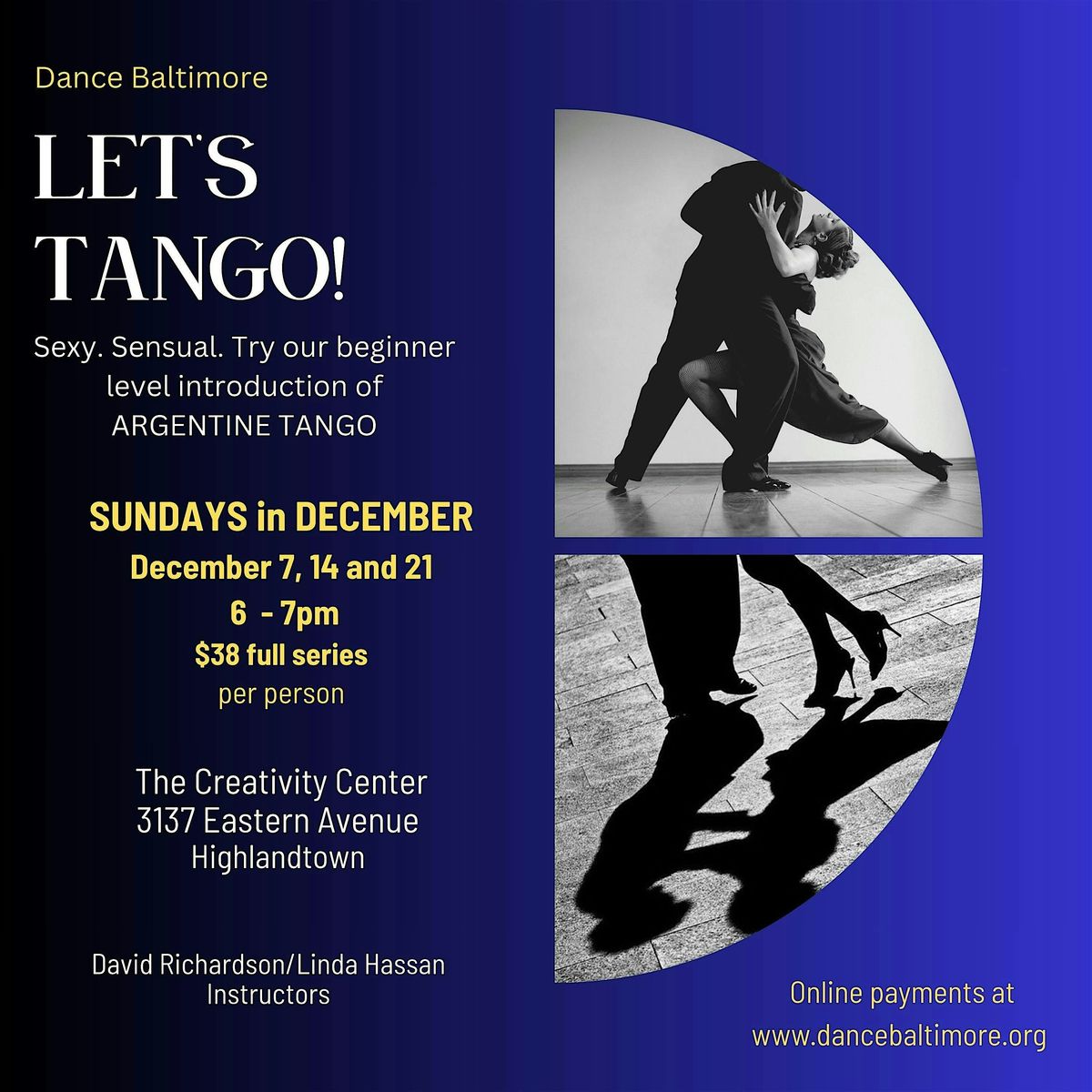 Tango Class Series, 7 December | Event in Baltimore | AllEvents