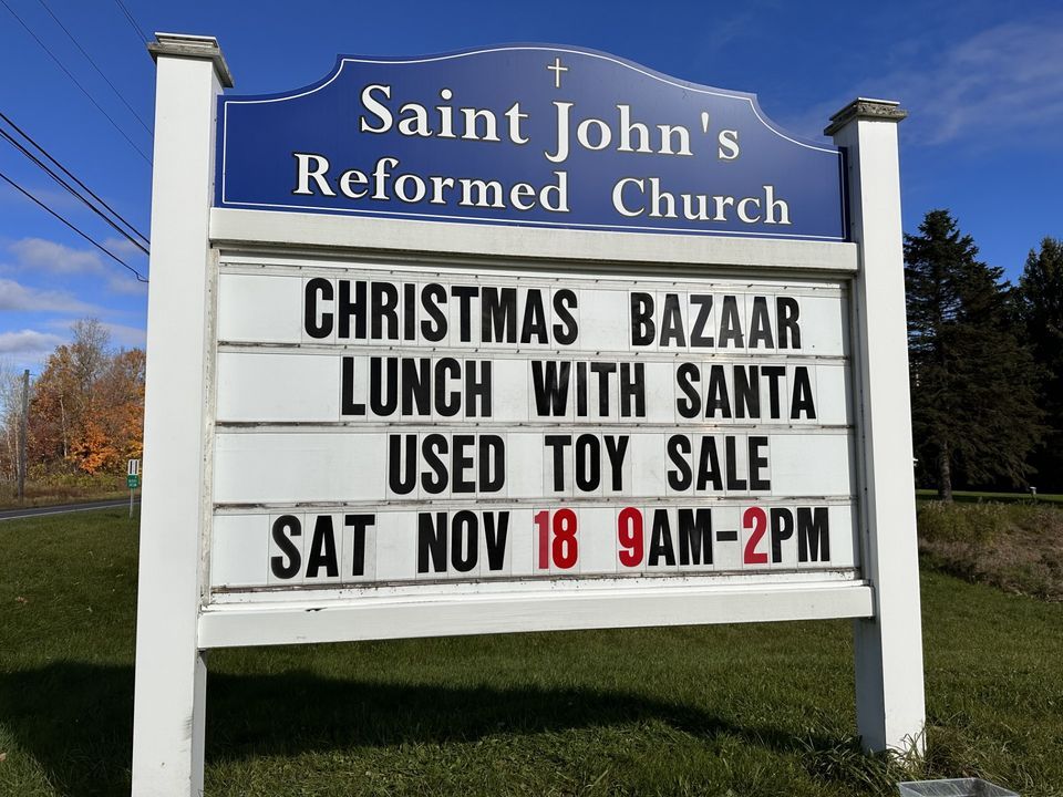 Christmas Bazaar, St. John's Reformed Church, Glasco, 18 November 2023