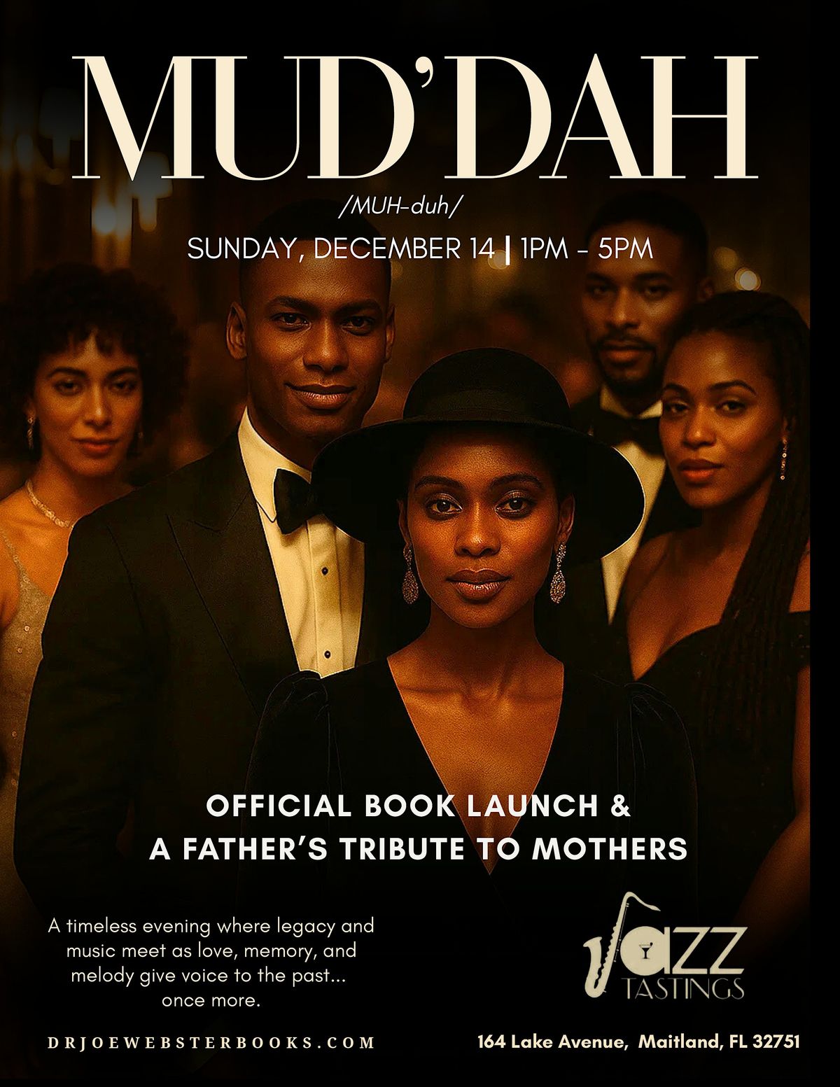 MUD'DAH - JAZZ + DRINKS + VIBES + INTERACTIVE BOOK LAUNCH, 14 December | Event in Maitland | AllEvents