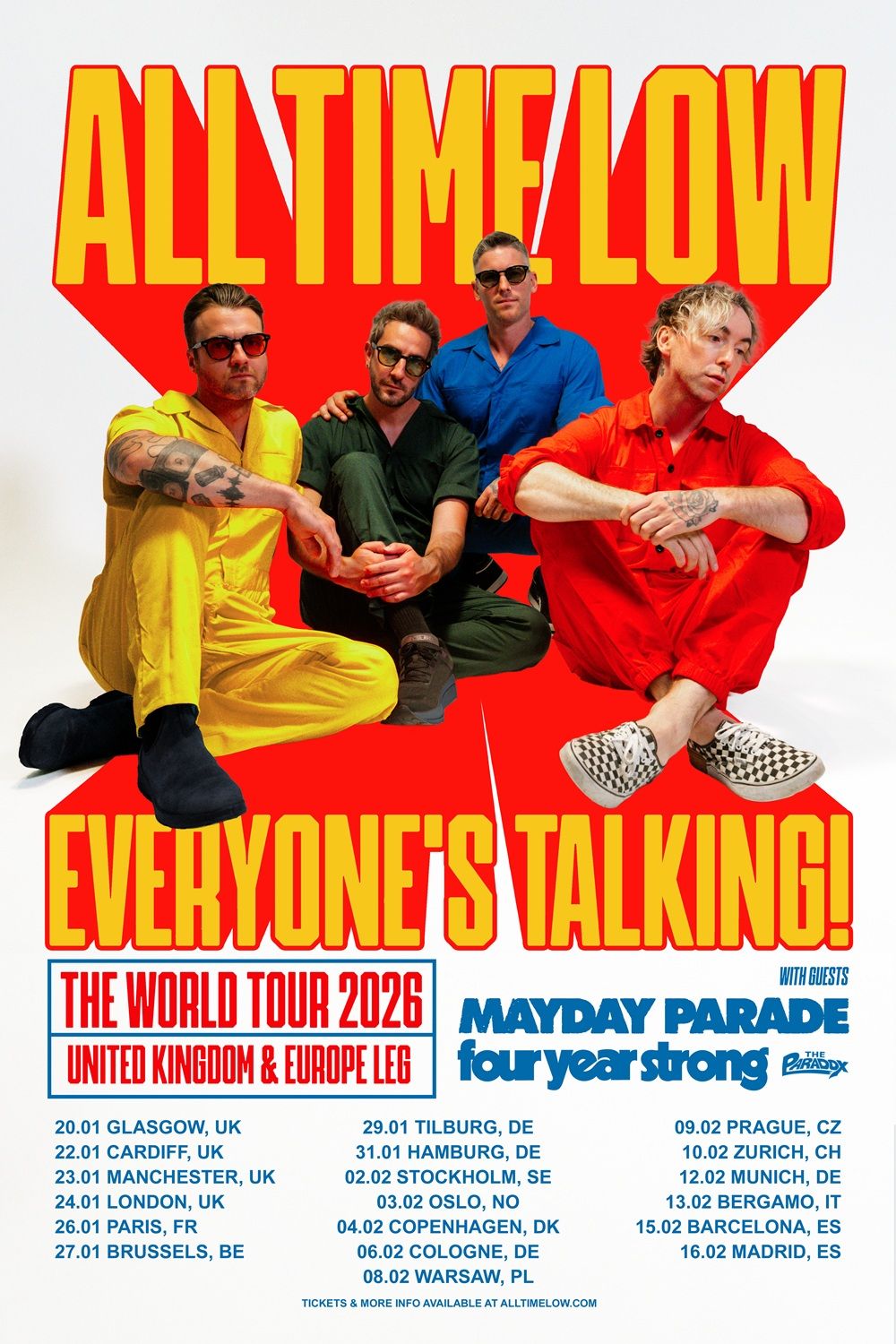 All Time Low Tilburg Tickets, 29 January | Event in Tilburg | AllEvents