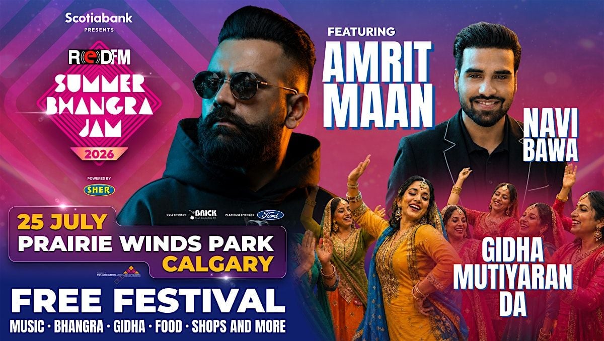 RED FM Summer Bhangra Jam 2026 (Calgary) (FREE EVENT)