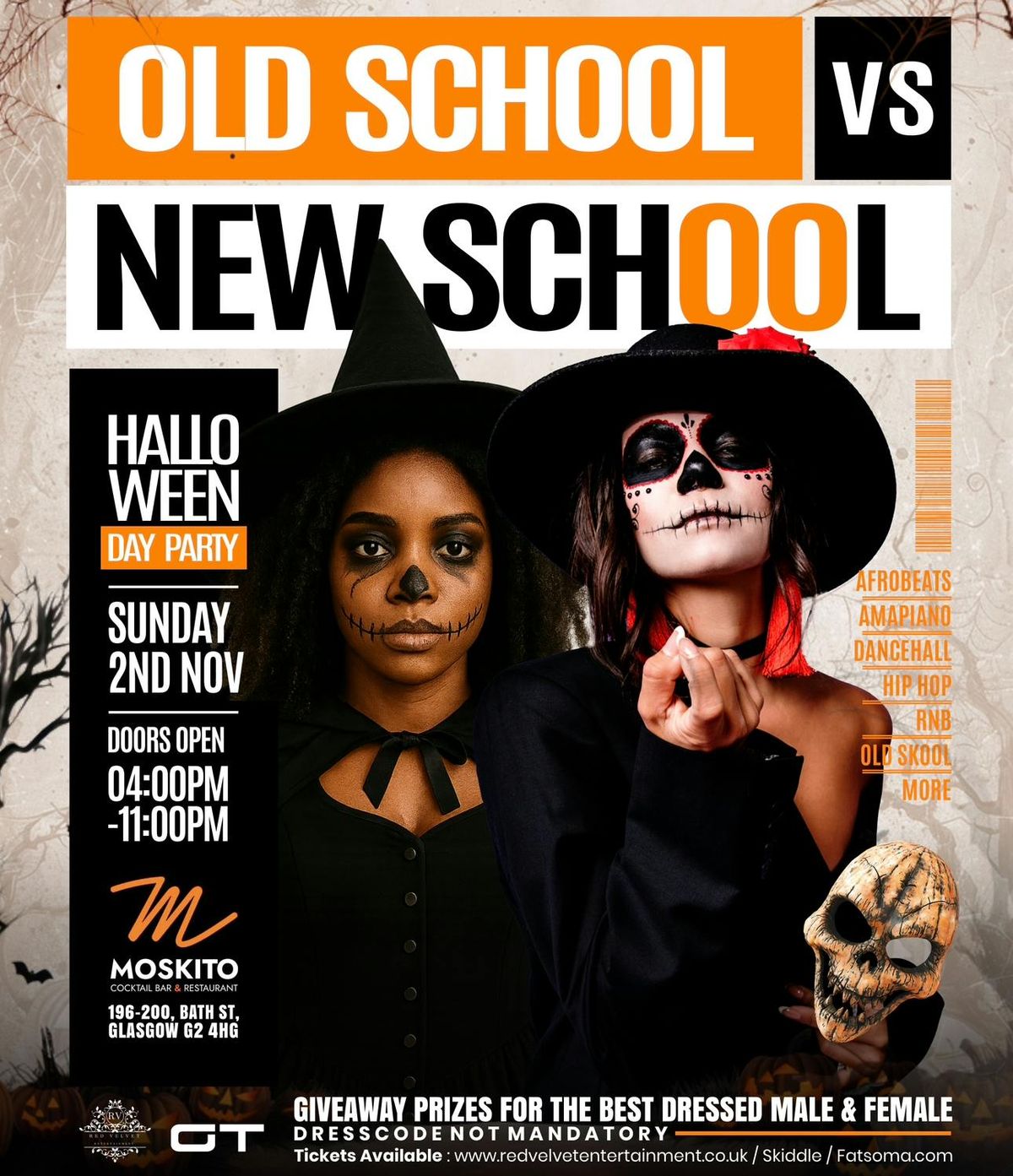 OLD SCHOOL vs NEW SCHOOL HALLOWEEN DAY PARTY! 🎃👻, 2 November | Event in Glasgow | AllEvents