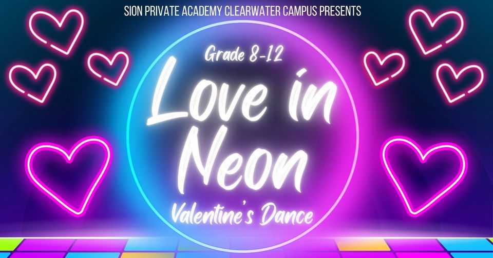Love In Neon Valentines Dance, Clearwater Estate, Atlas Road, Parkhaven