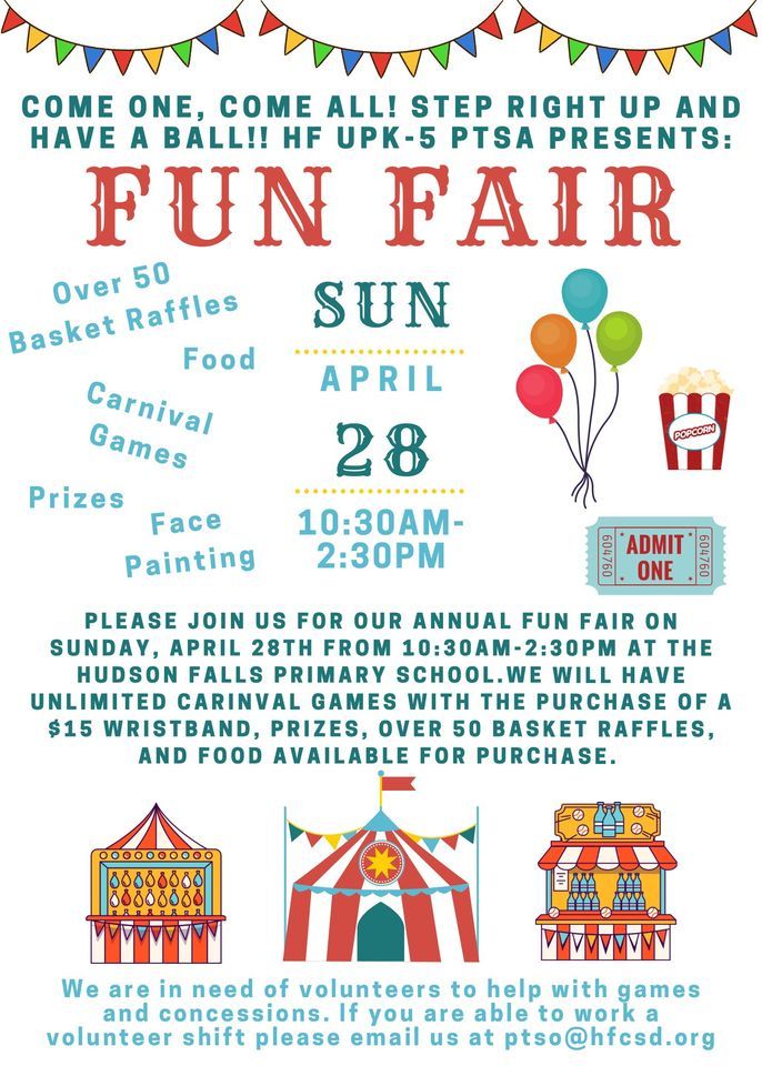 Fun Fair , Hudson Falls Primary School, April 28 2024 | AllEvents.in