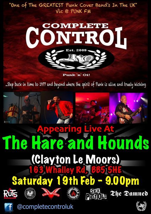 Clayton Christmas Concert 2022 Complete Control - Hare And Hounds (Clayton Le Moors), Hare And Hounds,  Clayton-Le-Moors, Accrington, February 19 2022 | Allevents.in