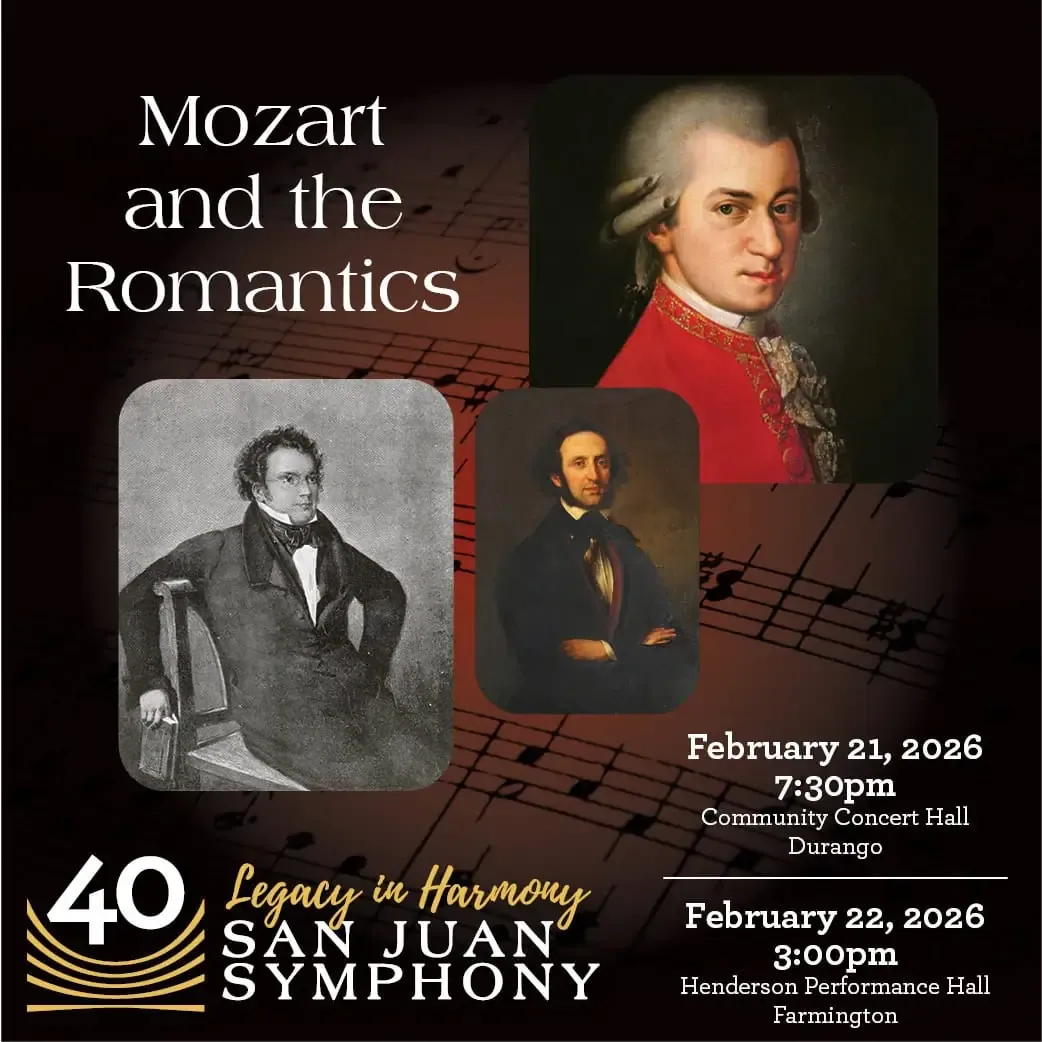 San Juan Symphony: Mozart and The Romantics, 20 February | Event in Durango | AllEvents