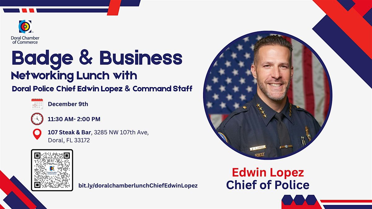 Badge & Business: Networking Lunch with Doral Police, 9 December | Event in Doral | AllEvents
