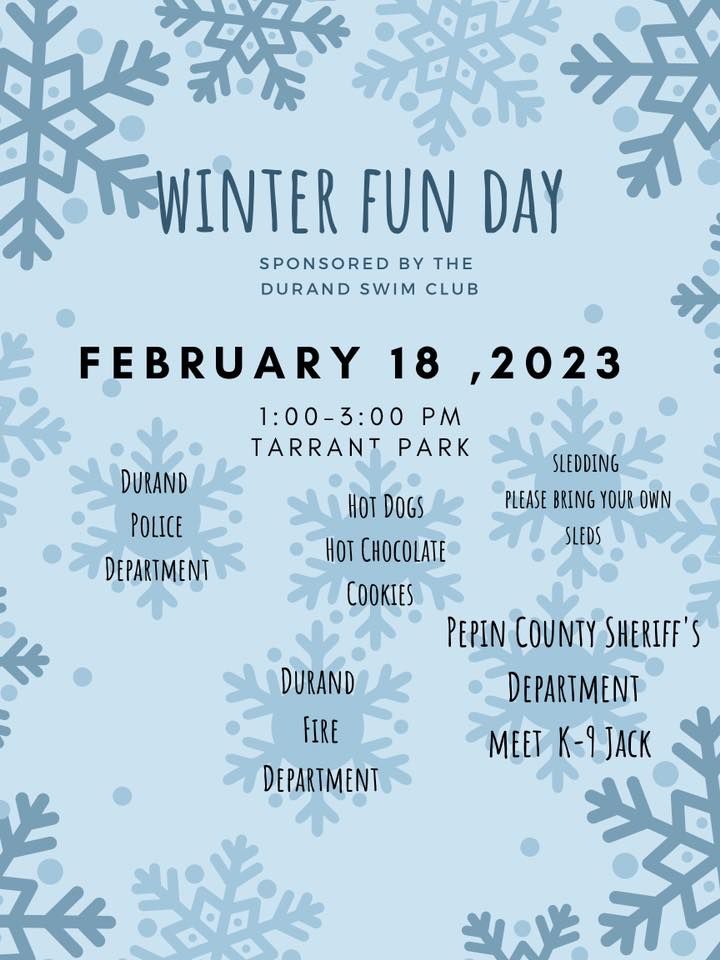 Winter Pool Party, Tarrant Park Durand Wisconsin, February 18 2023