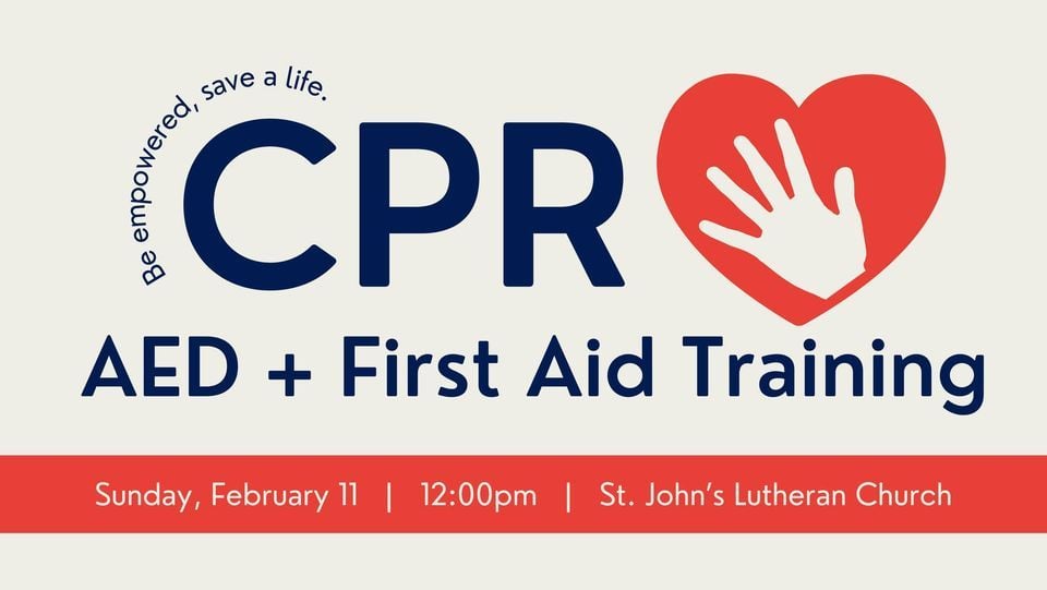 CPR/AED/First Aid Training , St. John's Lutheran Church, Annandale, February 11 2024 AllEvents.in