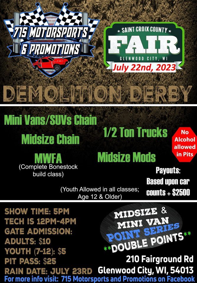 St. Croix County Fair Demolition Derby, St. Croix County Fair