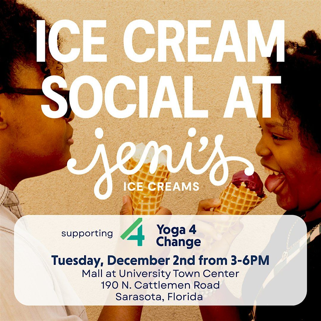 Ice Cream Social at Jeni's Sarasota supporting Yoga 4 Change, 2 December | Event in Sarasota | AllEvents