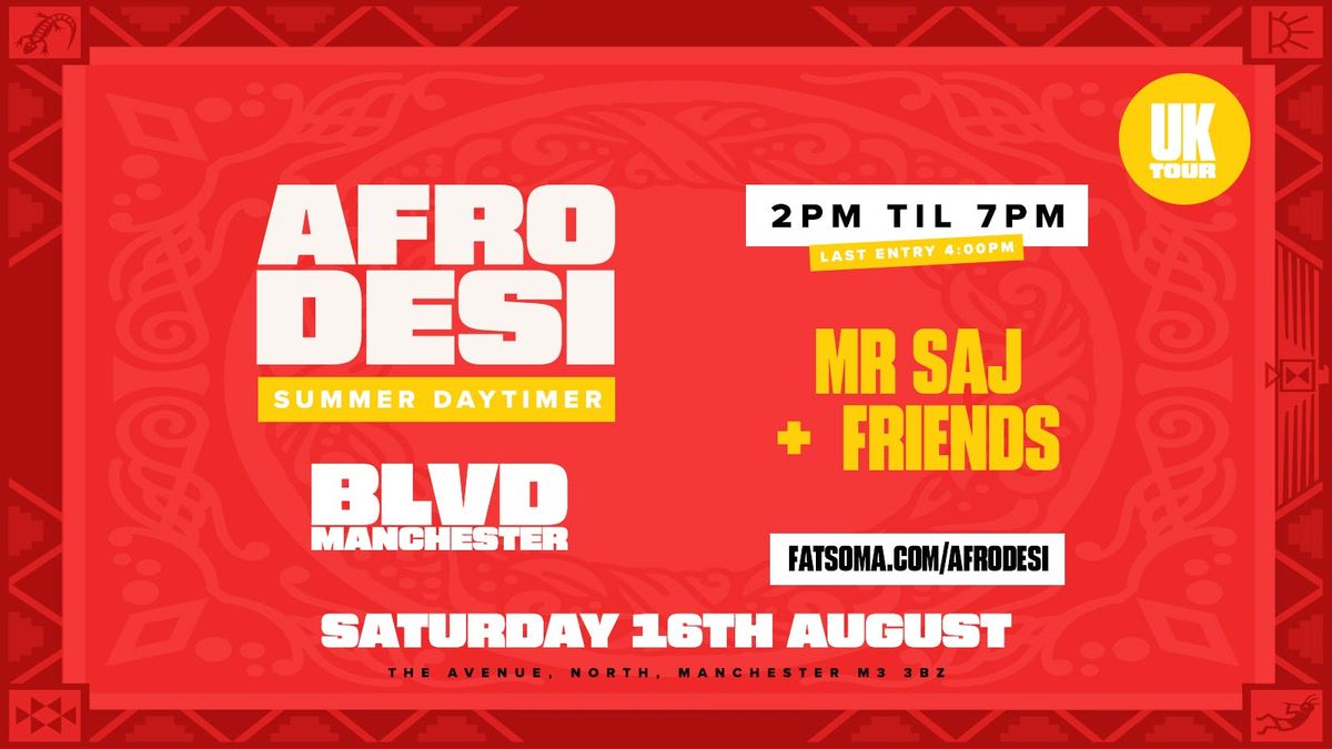 AFRODESI : SUMMER DAYTIMER! | 16.08.25 | BLVD MANCHESTER | Event in Manchester | AllEvents