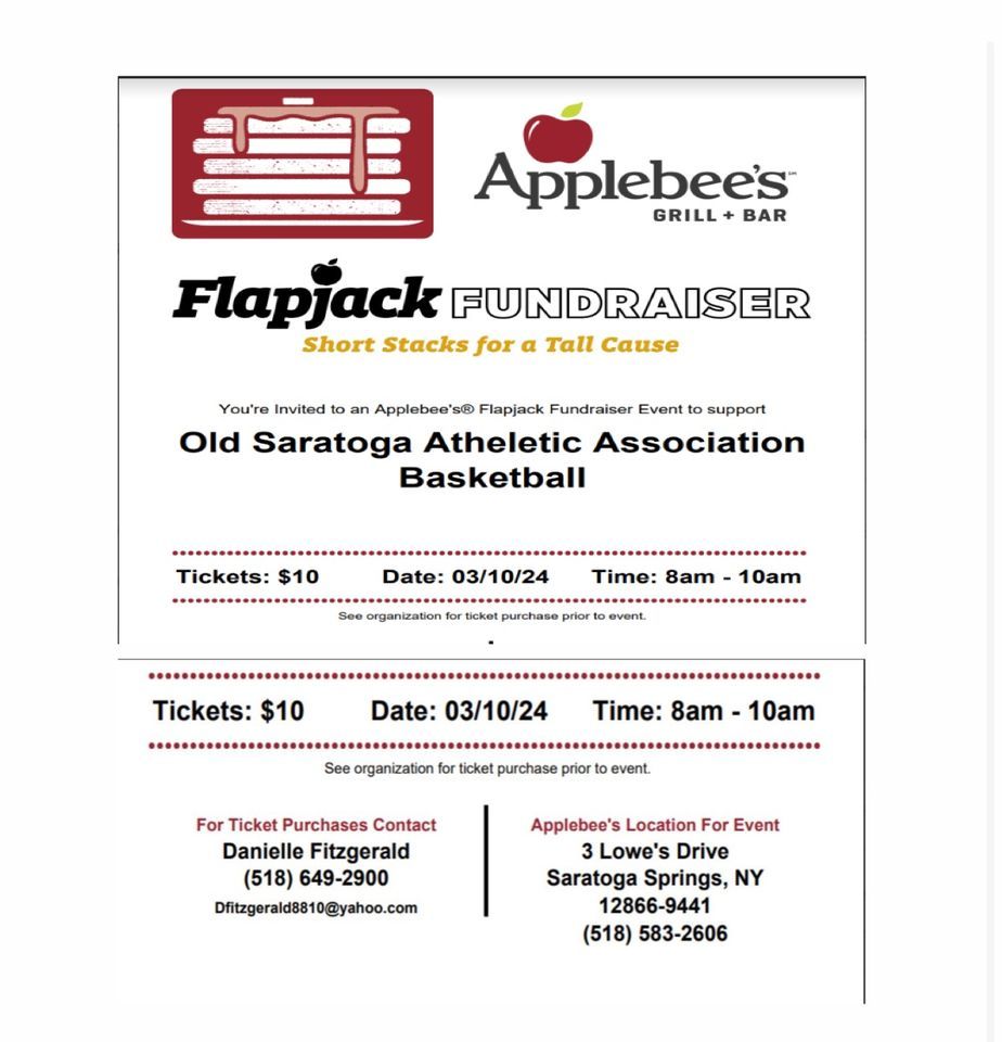 OSAA Basketball Pancake Breakfast, Applebee's Grill + Bar (Saratoga