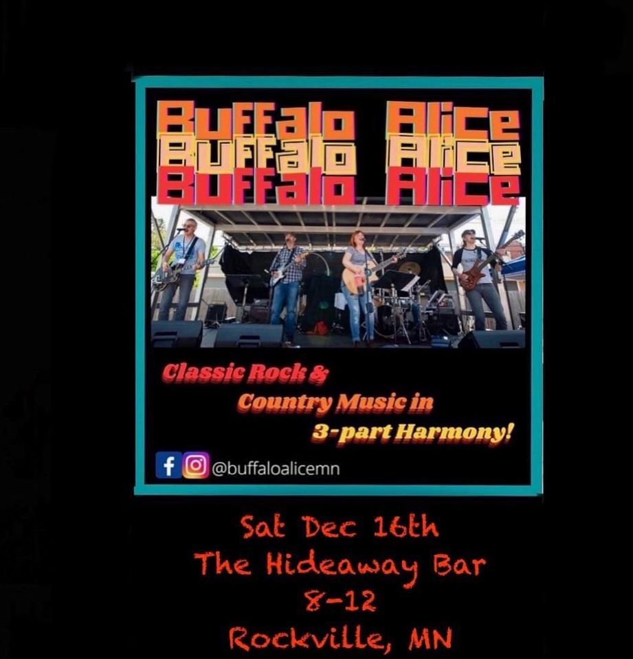 Buffalo Alice, The Hideaway Bar, Rockville, December 16 2023 AllEvents.in