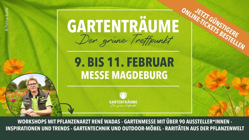 Gartenträume Magdeburg 2024, Messe Magdeburg Tessenowstraße 9a 39114