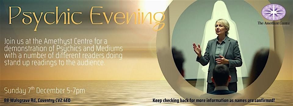 An Evening of Psychics and Mediums, 7 December | Event in Coventry | AllEvents