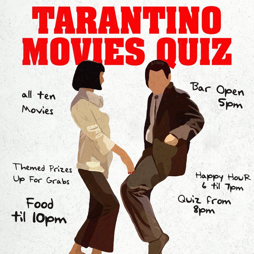 Quentin Tarantino Movies Quiz, 7 August | Event in Middlesbrough | AllEvents