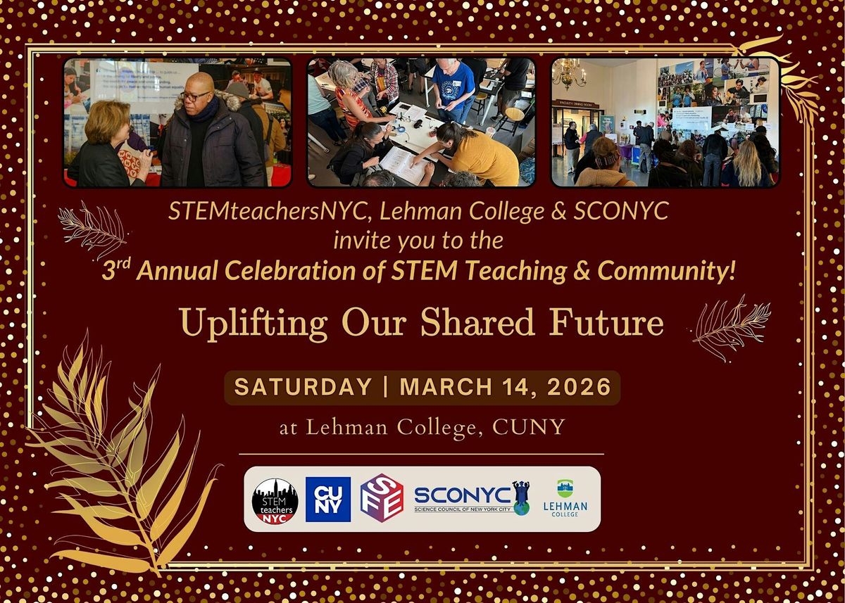 RSVP for STEMteachersNYC 2026 Celebration of STEM Teaching & Community, 14 March | Event in The Bronx