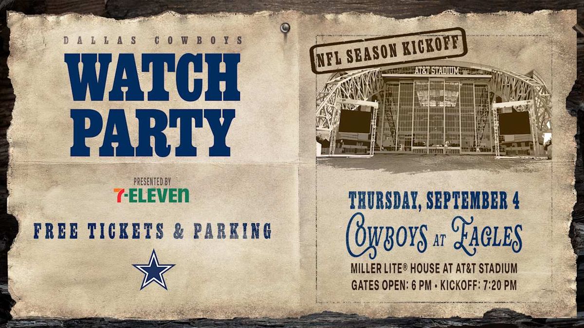 Watch Party: Dallas Cowboys at Philadelphia Eagles, 4 September | Event in Arlington | AllEvents