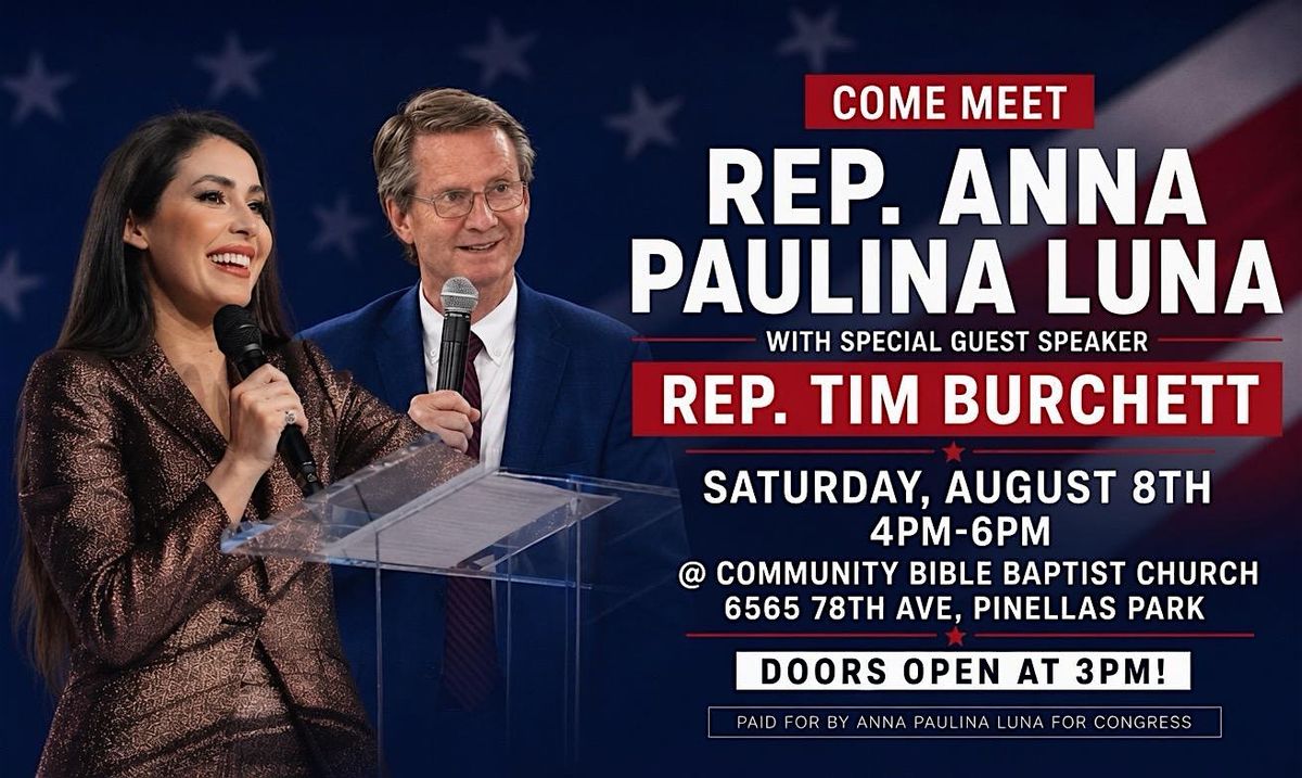 Rep. Anna Paulina Luna re-election rally, Community Bible Baptist ...