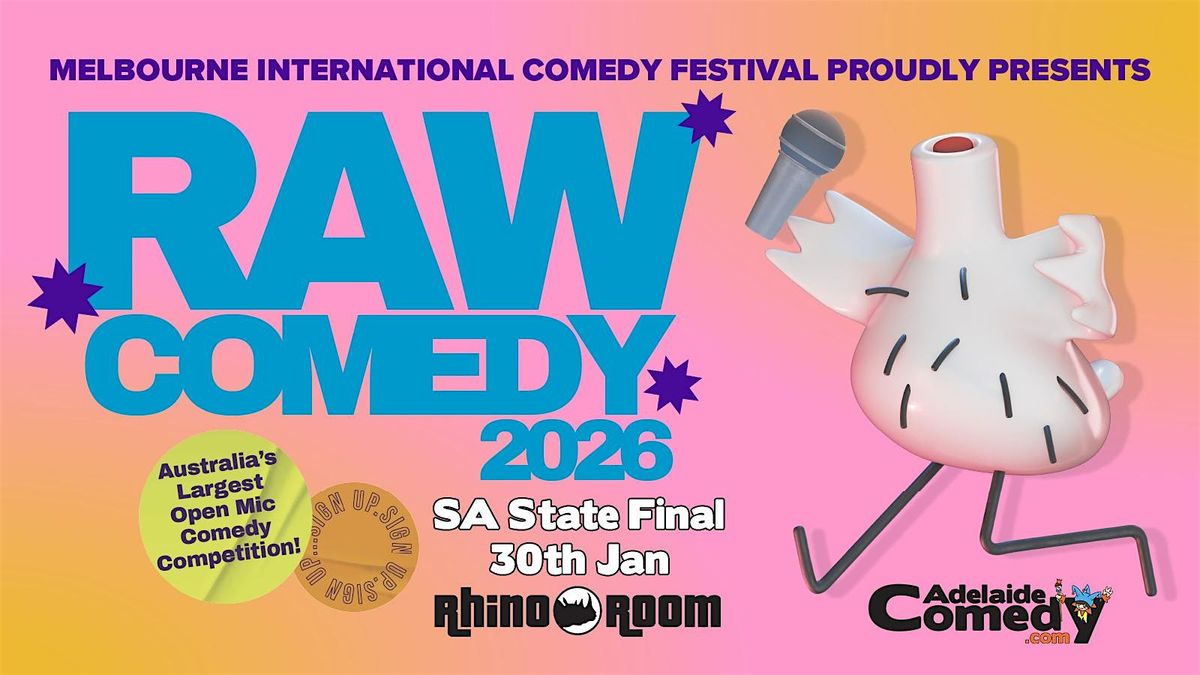 Raw Comedy South Australian State Final, 30 January | Event in Adelaide | AllEvents