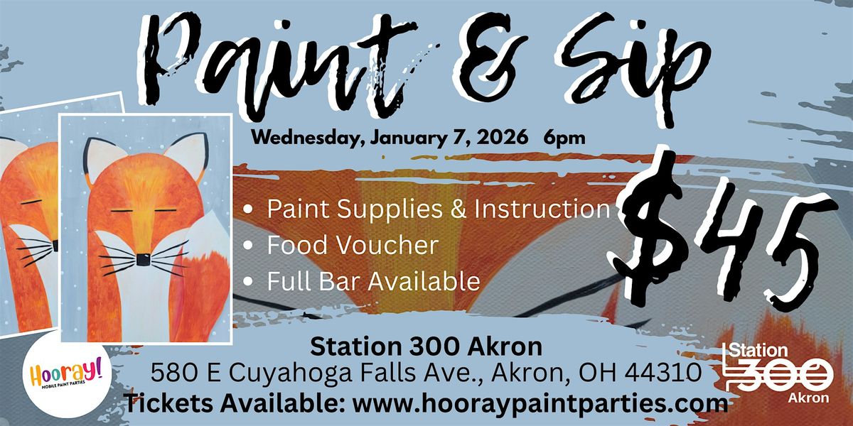 Winter Fox Paint and Sip, 7 January | Event in Akron | AllEvents