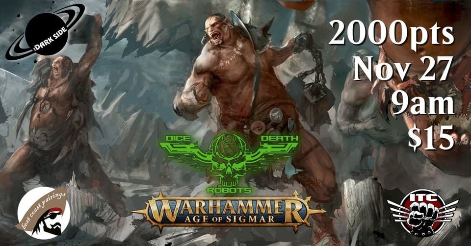 Dice, Death, and Robots 2k AOS RTT, The Dark Side Comics & Games