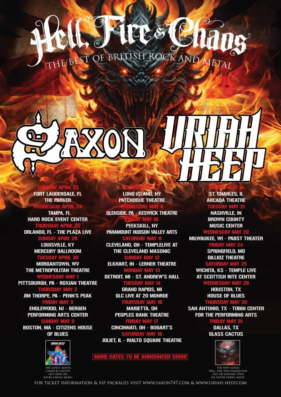 Saxon at Bristol Beacon, 13 November | Event in Bristol | AllEvents