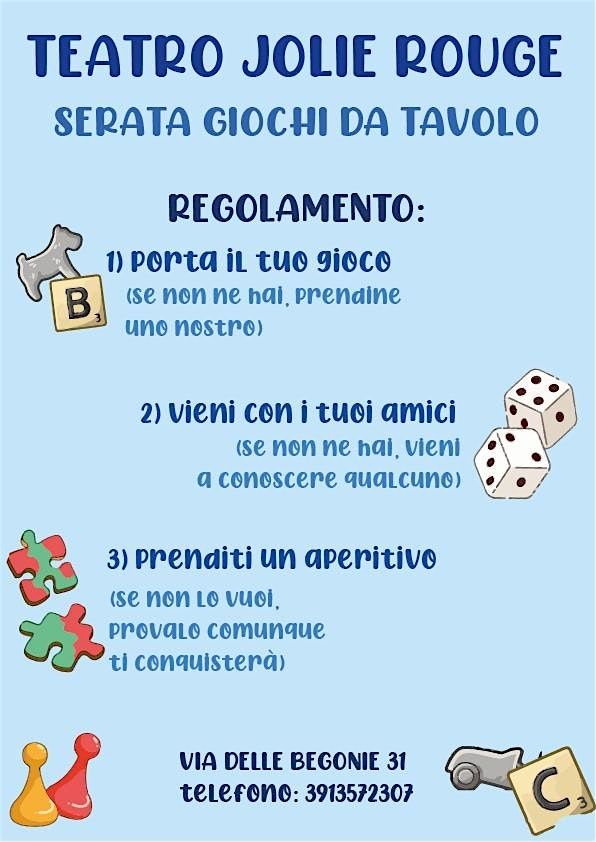 Serata giochi da tavolo | Event in Roma | AllEvents