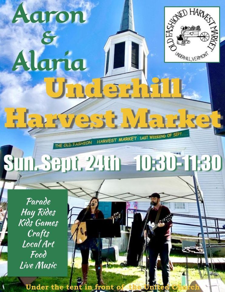 Aaron & Alaria at the Underhill Harvest Market 2022, United Church of