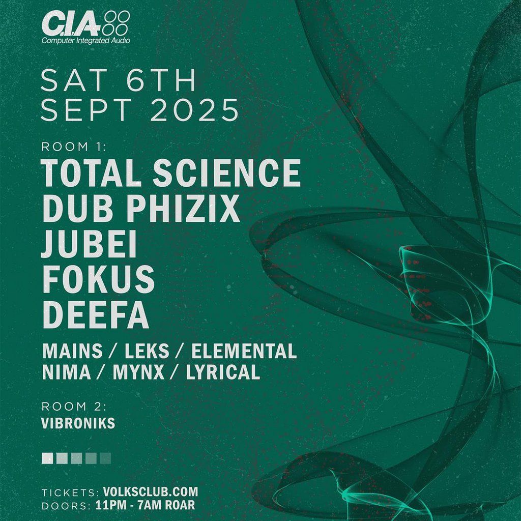 CIA  - Total Science, Dub Phizix, Jubei & MC Fokus, 6 September | Event in Brighton | AllEvents