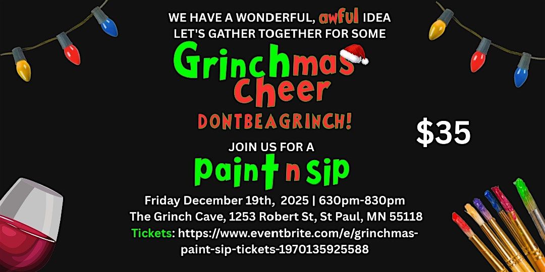 Grinchmas Paint & Sip, 19 December | Event in West Saint Paul | AllEvents