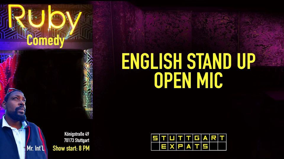 Ruby Comedy - English Stand-Up Open Mic, Ruby Bar Stuttgart, 18 April ...