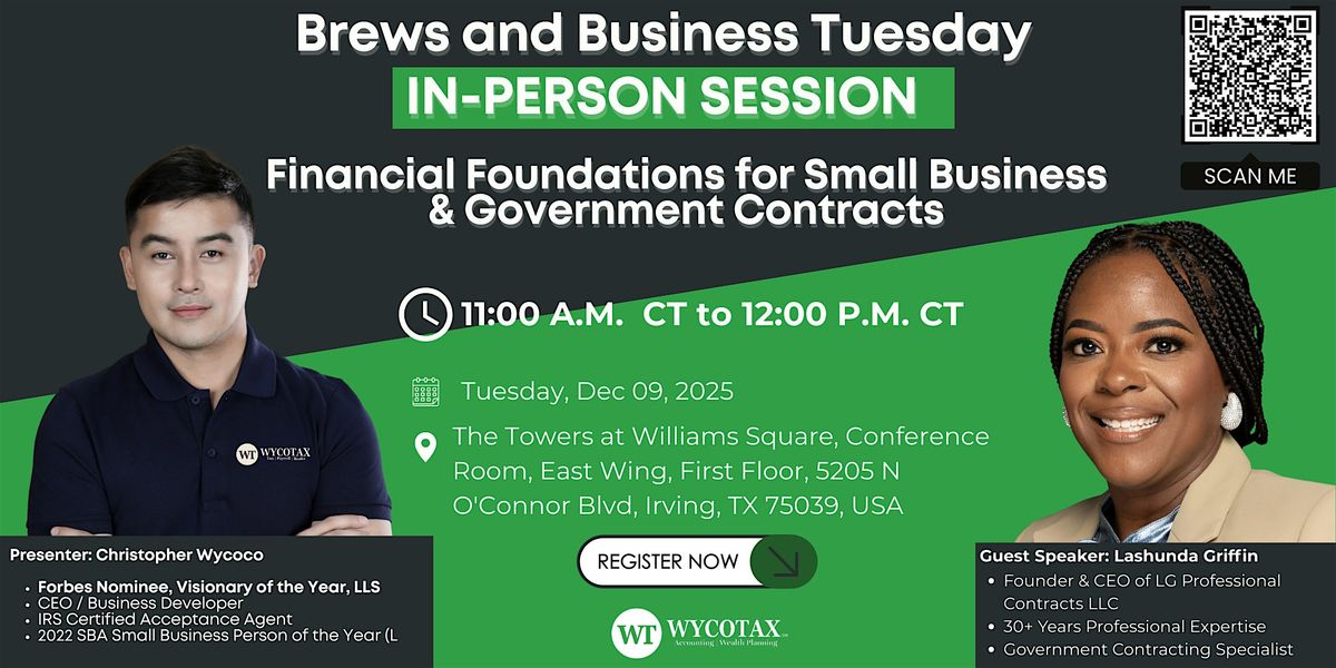 Financial Foundations for Small Business & Government Contracts | Event in Irving | AllEvents