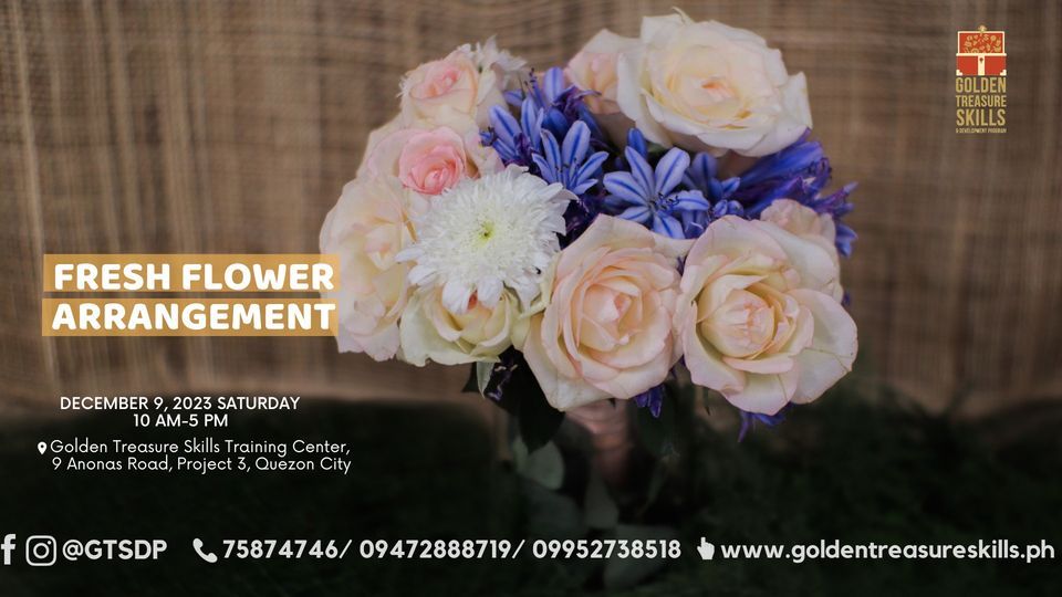 Fresh Flower Arrangement Seminar, Golden Treasure Skills and