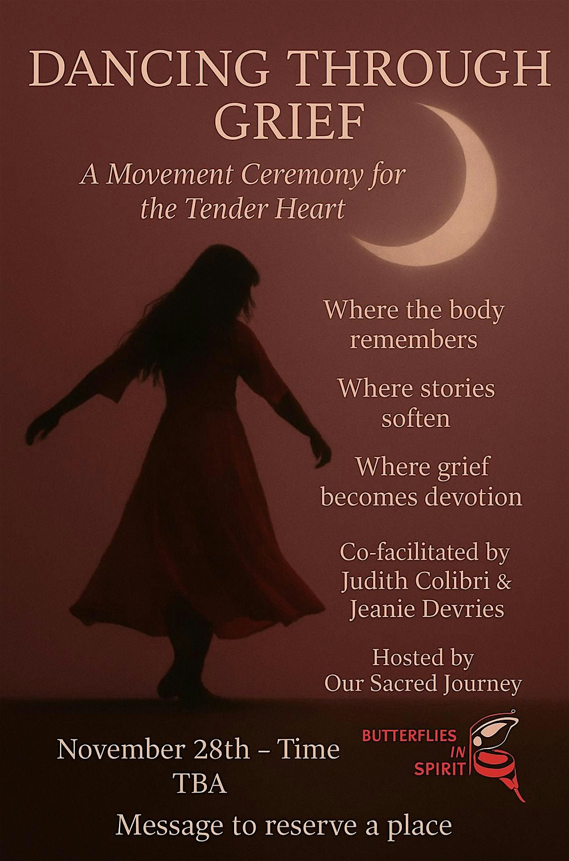 Dancing Through Grief: A Healing Ceremony of Embodied Writing & Movement, 28 November | Event in Vancouver