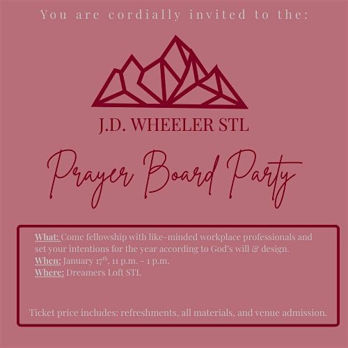 3rd Annual Prayer Board Party, 17 January | Event in St. Louis | AllEvents