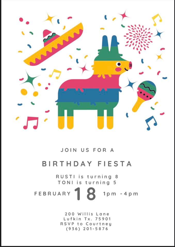 Birthday Fiesta, Lufkin, Texas, 18 February 2023 AllEvents.in