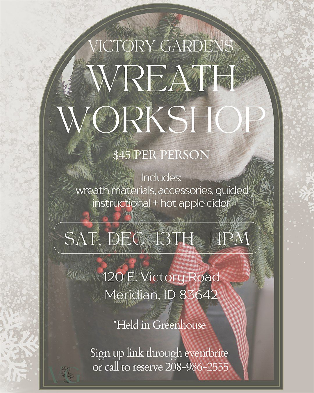 Victory Gardens Wreath Workshop (SUNDAY), 14 December | Event in Meridian | AllEvents